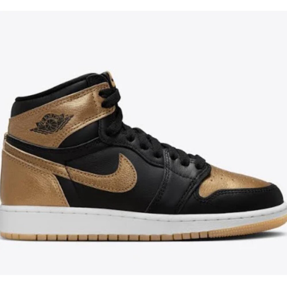 Jordans Gold and Black